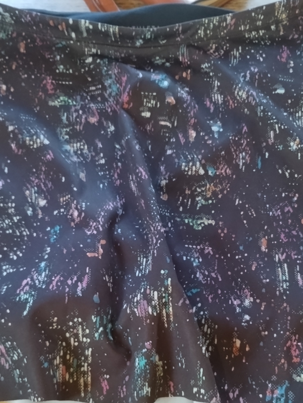 Athleta Black Skort with Multicolor Abstract Dots